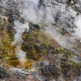 Steaming fumaroles of the Phlegraean Fields Steaming fumaroles of the Phlegraean Fields